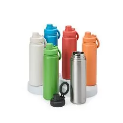 Garrafa Squeeze Metal Térmico com Suporte para Celular